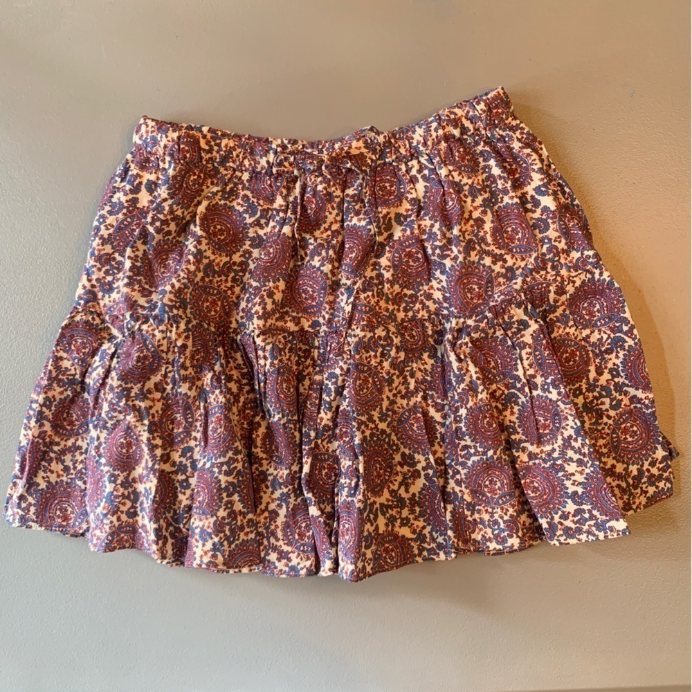 Jcrew skirt floral soft linen tiered mini Size Medium